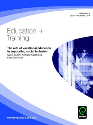 cover image of Education + Training, Volume 53, Issue 7